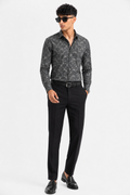 Graphite Abstract Pattern Full Sleeve Shirt