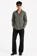 Olive Textured Stripe Premium Shirt
