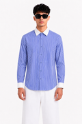 Classic Blue Stripe Long Sleeve Shirt
