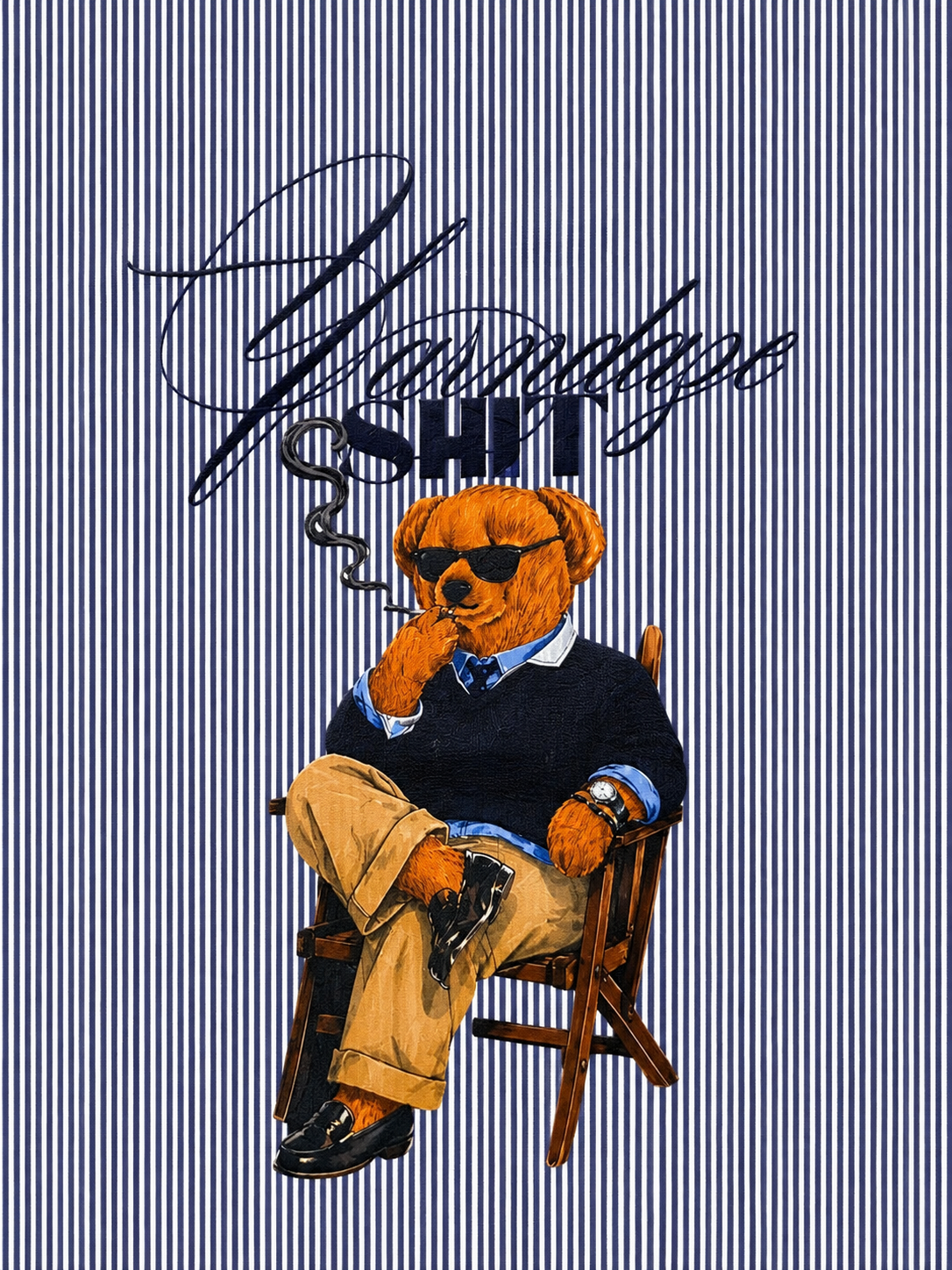 YARNDAZE SHIT STRIPED SHIRT