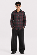 Midnight Wine Plaid Premium Cotton Shirt
