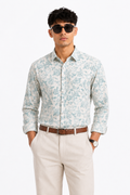 Verdant Bloom Linen Shirt – Premium Floral Print