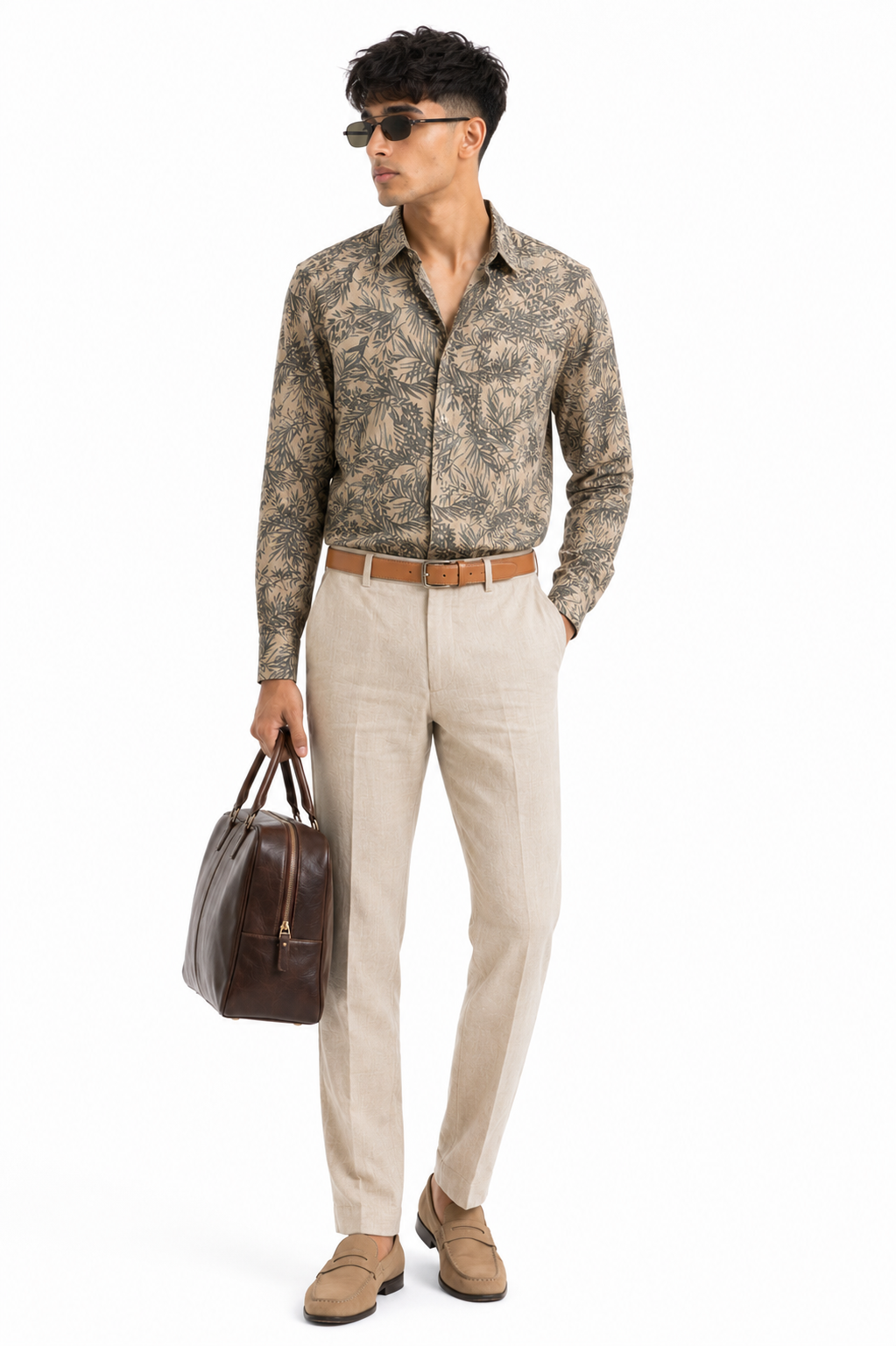 Earthtone Botanical Full Sleeve Shirt