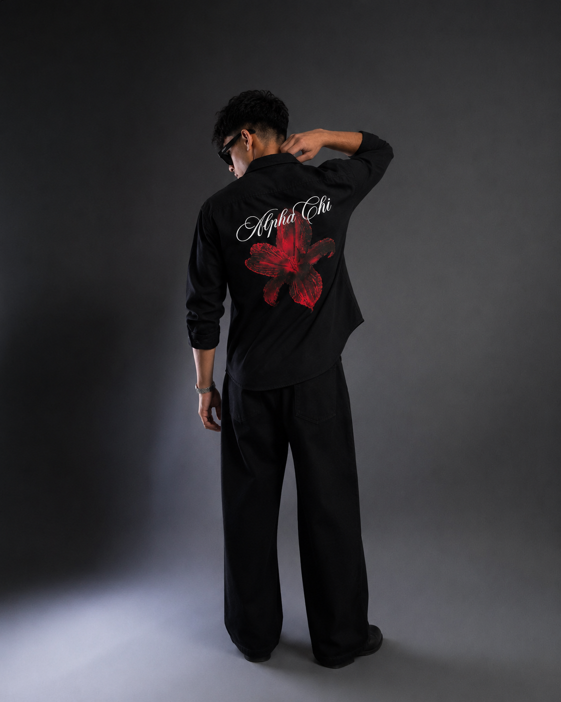 ALPHA CHI BLACK SHIRT
