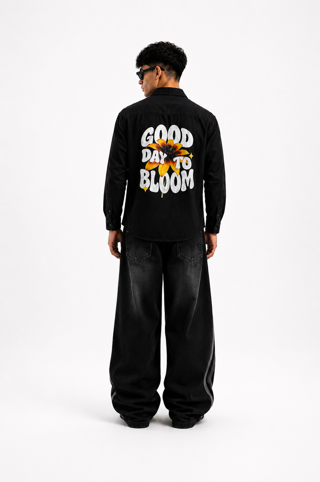 GOOD DAY TO BLOOM BLACK SHIRT