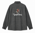 YarnDaze Back Logo Pinstripe Boxy Shirt