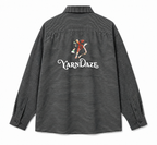 YarnDaze Back Logo Pinstripe Boxy Shirt