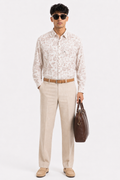 Floral Textured Linen Blend Shirt