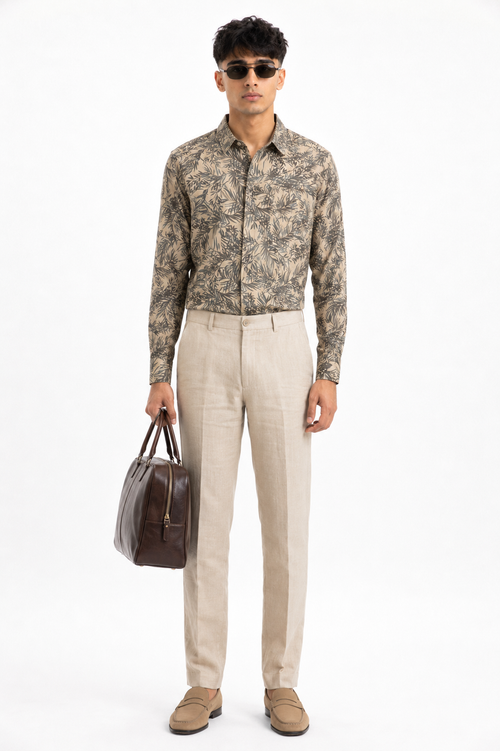 Earthtone Botanical Full Sleeve Shirt