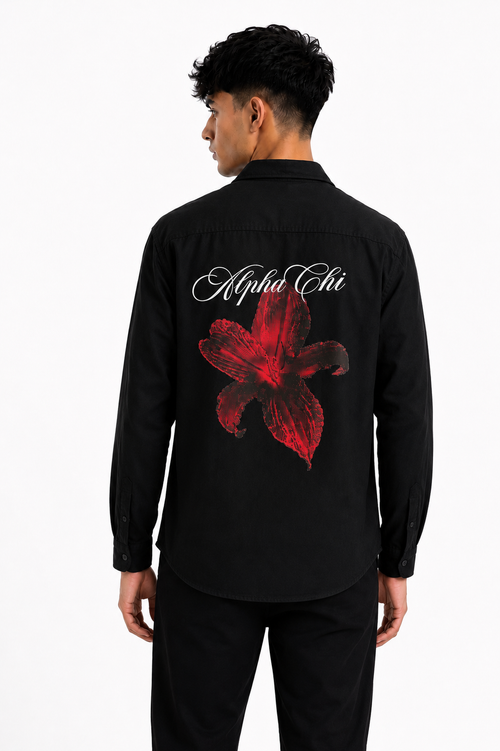 ALPHA CHI BLACK SHIRT