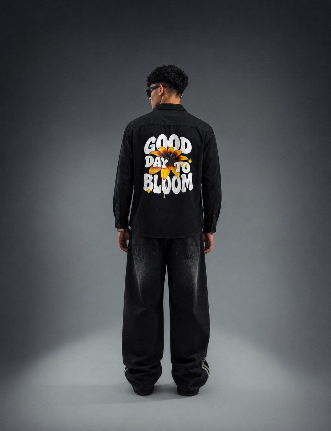 GOOD DAY TO BLOOM BLACK SHIRT