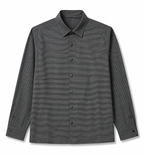 YarnDaze Back Logo Pinstripe Boxy Shirt