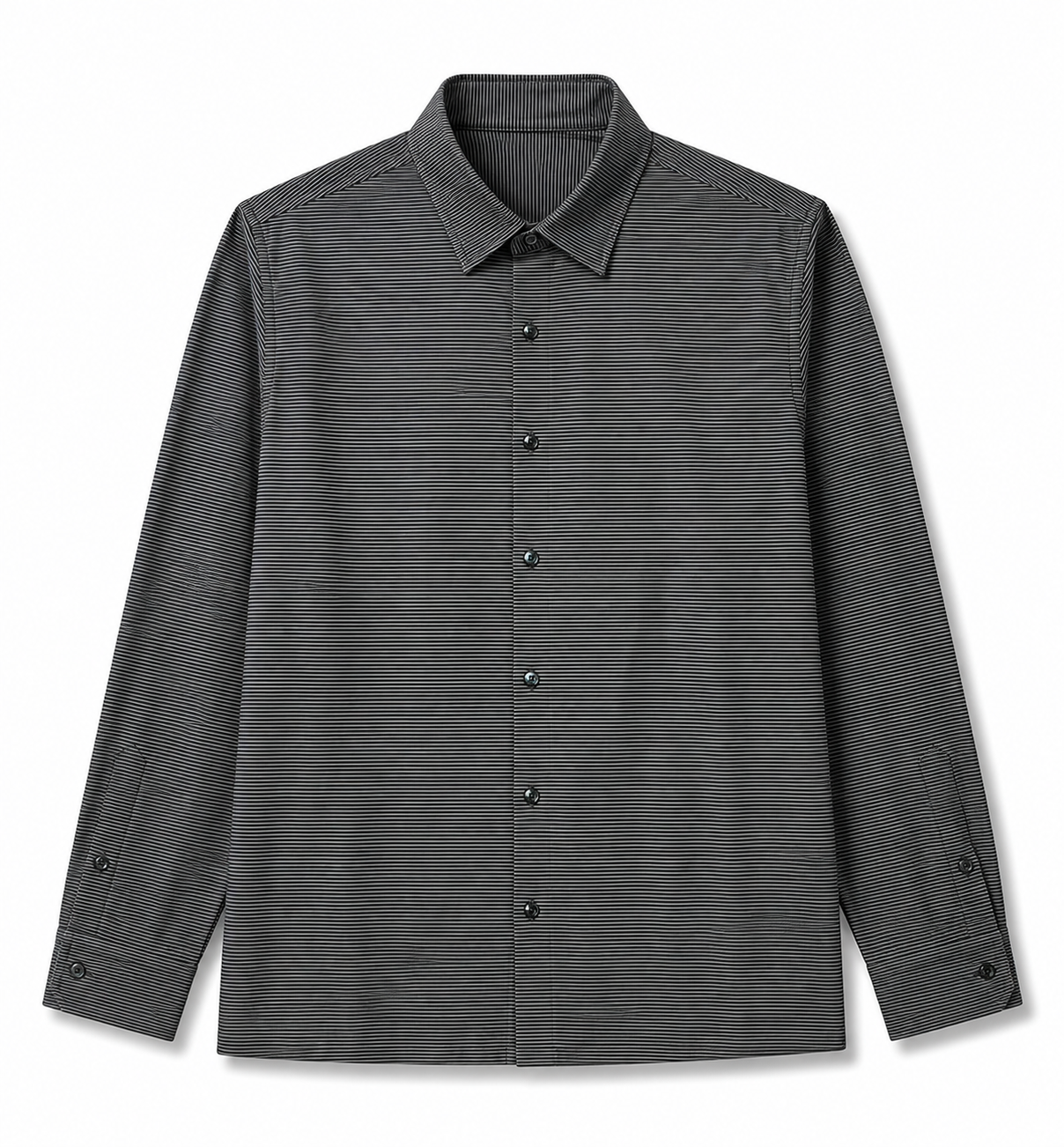 YarnDaze Back Logo Pinstripe Boxy Shirt