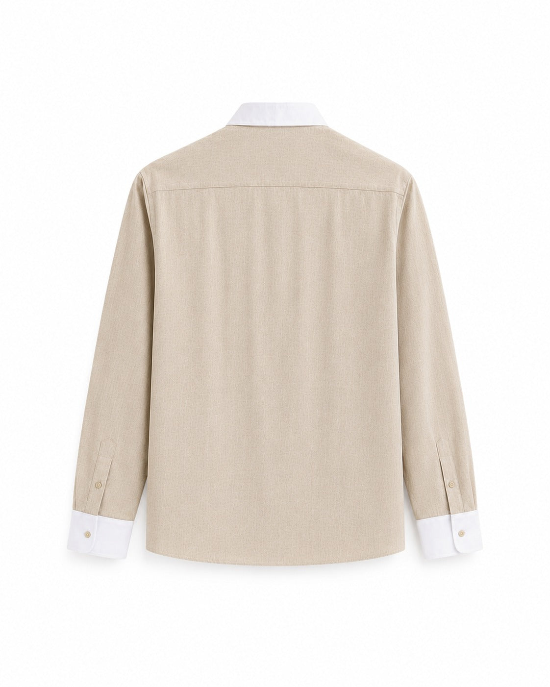 Beige Royale Contrast Collar Shirt