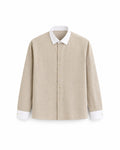 Beige Royale Contrast Collar Shirt