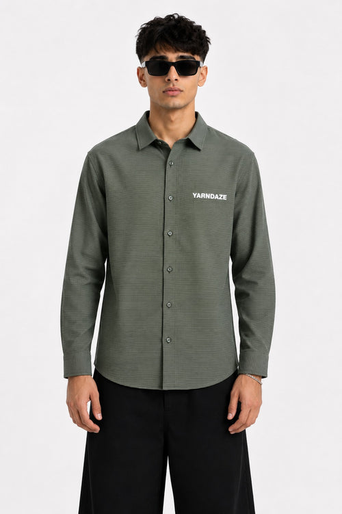 Dark Green Streetwear Shirt – YARNDAZE Edition