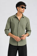 Moss green Georgette shirt